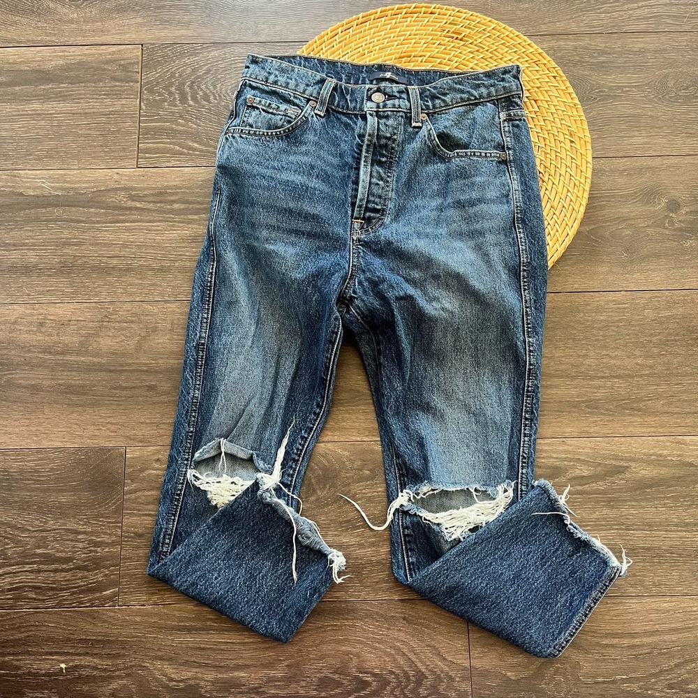 7 For All Mankind Distressed Raw Hem Jean suze 27